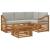 Seturi de mobilier 5 pcs Gri natural și deschis Lemn compozit GartenMobel Dekor