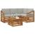 Seturi de mobilier 5 pcs Gri natural și deschis Lemn compozit GartenMobel Dekor