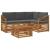 Seturi de mobilier 5 pcs Natural și Antracit Lemn compozit GartenMobel Dekor