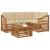 Seturi de mobilier cu pernă 5 pcs Natural și Bej Lemn compozit GartenMobel Dekor