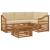 Seturi de mobilier cu pernă 5 pcs Natural și Bej Lemn compozit GartenMobel Dekor
