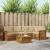 Seturi de canapele 6 pcs Natural și Bej Lemn Solid de Acacia GartenMobel Dekor