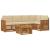 Seturi de canapele 6 pcs Natural și Bej Lemn Solid de Acacia GartenMobel Dekor