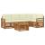 Seturi de canapele 6 pcs Natural și Crem Lemn Solid de Acacia GartenMobel Dekor