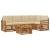 Seturi de canapele 6 pcs Natural și Bej Lemn Solid de Acacia GartenMobel Dekor