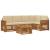 Seturi de canapele 6 pcs Natural și Bej Lemn Solid de Acacia GartenMobel Dekor