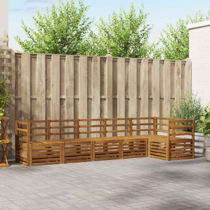 Seturi de canapele 6 pcs natural Lemn Solid de Acacia GartenMobel Dekor