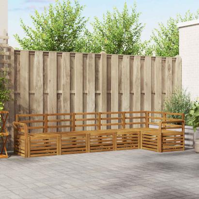 Seturi de canapele 6 pcs natural Lemn Solid de Acacia GartenMobel Dekor
