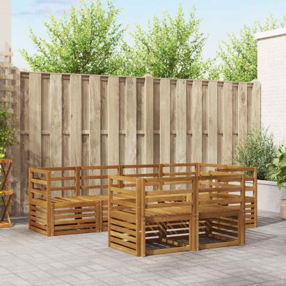 Seturi de canapele 7 pcs natural Lemn Solid de Acacia GartenMobel Dekor