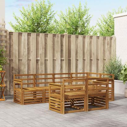 Seturi de canapele 7 pcs natural Lemn Solid de Acacia GartenMobel Dekor