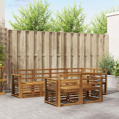 Seturi de canapele 7 pcs natural Lemn Solid de Acacia GartenMobel Dekor