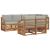 Seturi de canapele cu pernă 7 pcs Gri natural și deschis GartenMobel Dekor
