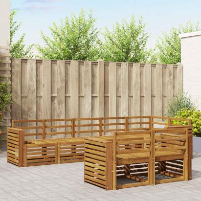 Seturi de canapele 8 pcs natural Lemn Solid de Acacia GartenMobel Dekor