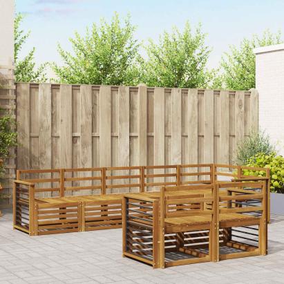 Seturi de canapele 8 pcs natural Lemn Solid de Acacia GartenMobel Dekor