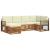 Seturi de canapele 6 pcs Natural și Crem Lemn Solid de Acacia GartenMobel Dekor