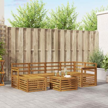 Seturi de canapele natural Lemn Solid de Acacia GartenMobel Dekor