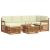 Seturi de canapele 7 pcs Natural și Crem Lemn Solid de Acacia GartenMobel Dekor