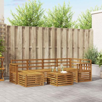 Seturi de canapele natural Lemn Solid de Acacia GartenMobel Dekor