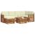 Seturi de canapele 7 pcs Natural și Crem Lemn Solid de Acacia GartenMobel Dekor