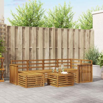 Seturi de canapele natural Lemn Solid de Acacia GartenMobel Dekor