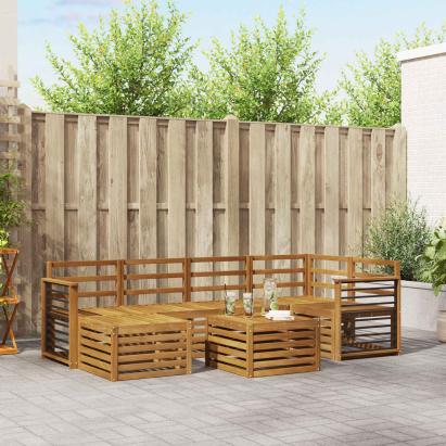 Seturi de canapele natural Lemn Solid de Acacia GartenMobel Dekor