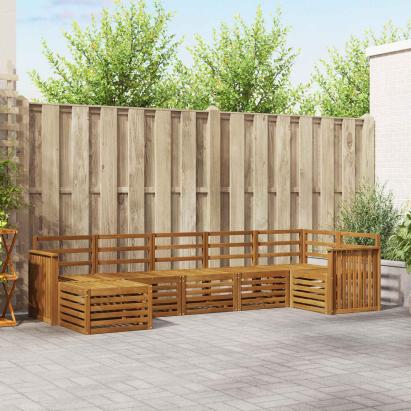 Seturi de canapele 7 pcs natural Lemn Solid de Acacia GartenMobel Dekor