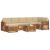 Seturi de canapele 8 pcs Natural și Bej Lemn Solid de Acacia GartenMobel Dekor