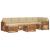 Seturi de canapele 8 pcs Natural și Bej Lemn Solid de Acacia GartenMobel Dekor