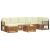 Seturi de canapele 8 pcs Natural și Crem Lemn Solid de Acacia GartenMobel Dekor