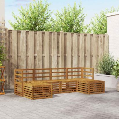 Seturi de canapele 6 pcs natural Lemn Solid de Acacia GartenMobel Dekor