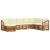 Seturi de canapele 8 pcs Natural și Crem Lemn Solid de Acacia GartenMobel Dekor