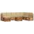 Seturi de canapele 9 pcs Natural și Bej Lemn Solid de Acacia GartenMobel Dekor
