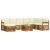 Seturi de canapele 9 pcs Natural și Crem Lemn Solid de Acacia GartenMobel Dekor