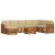 Seturi de canapele 9 pcs Natural și Bej Lemn Solid de Acacia GartenMobel Dekor