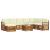 Seturi de canapele 9 pcs Natural și Crem Lemn Solid de Acacia GartenMobel Dekor