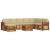Seturi de canapele 9 pcs Natural și Bej Lemn Solid de Acacia GartenMobel Dekor