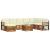 Seturi de canapele 9 pcs Natural și Crem Lemn Solid de Acacia GartenMobel Dekor