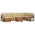 Seturi de canapele 9 pcs Natural și Bej Lemn Solid de Acacia GartenMobel Dekor