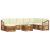 Seturi de canapele 9 pcs Natural și Crem Lemn Solid de Acacia GartenMobel Dekor