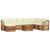 Seturi de canapele 9 pcs Natural și Crem Lemn Solid de Acacia GartenMobel Dekor