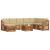 Seturi de canapele 9 pcs Natural și Bej Lemn Solid de Acacia GartenMobel Dekor