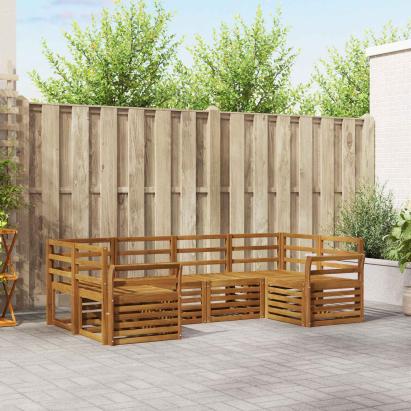 Seturi de canapele 6 pcs natural Lemn Solid de Acacia GartenMobel Dekor