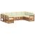 Seturi de canapele 9 pcs Natural și Crem Lemn Solid de Acacia GartenMobel Dekor