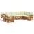 Seturi de canapele 9 pcs Natural și Crem Lemn Solid de Acacia GartenMobel Dekor