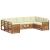 Seturi de canapele 9 pcs Natural și Crem Lemn Solid de Acacia GartenMobel Dekor