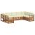 Seturi de canapele 9 pcs Natural și Crem Lemn Solid de Acacia GartenMobel Dekor