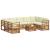 Seturi de canapele 10 pcs Natural și Crem Lemn Solid de Acacia GartenMobel Dekor