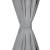 Draperii micro-satin cu bride, 2 buc, 140 x 225 cm, gri GartenMobel Dekor