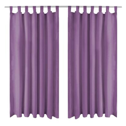 Draperii micro-satin cu bride, 2 buc, 140 x 245 cm, violet GartenMobel Dekor