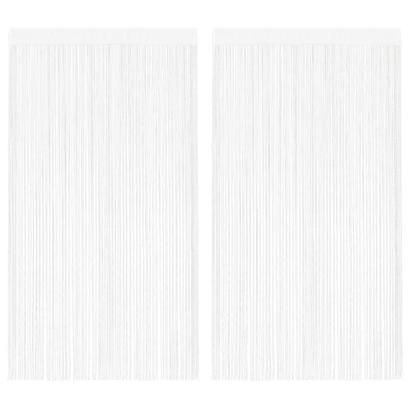 Draperii cu franjuri, 2 buc., 140 x 250 cm, alb GartenMobel Dekor